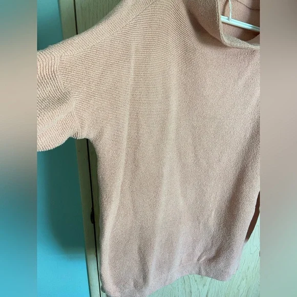 Free People Ottoman Slouchy Tunic Sweater Pink Sun Sand Medium - Picture 4 of 13